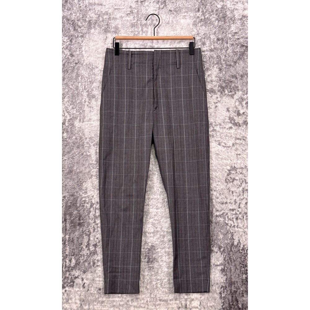 Isabel Marant Etoile Pants 36 / US Small Womens Plaid Wool Tapered Leg Trouser
